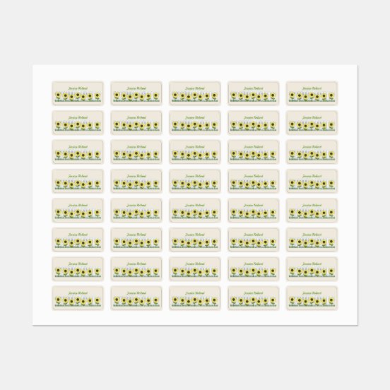 Sunflowers Labels | Zazzle