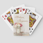 Personalized Country Wedding Favor Playing Cards