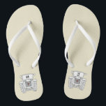 Personalized Country Wedding Tractor Flip Flops<br><div class="desc">A pair of tractor country farm themed wedding fun flip flops that can be personalized with the couple's initials.</div>