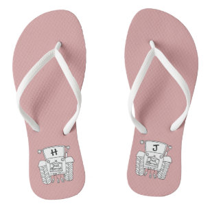 Personalized Country Wedding Tractor Flip Flops