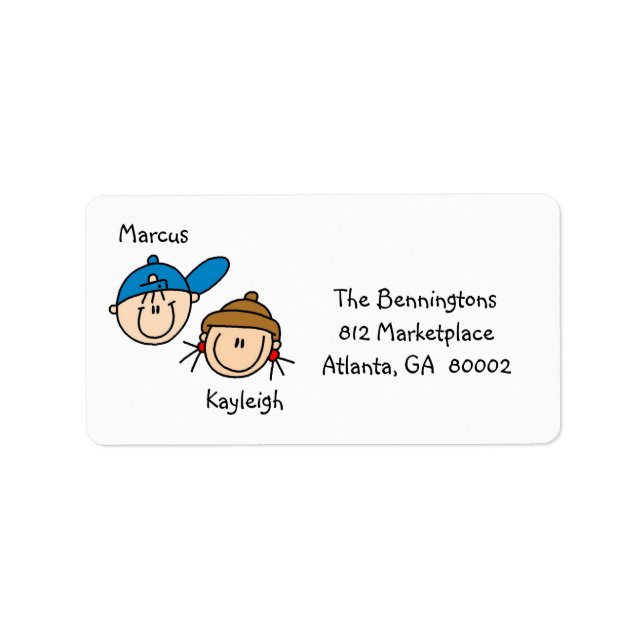 Personalized Couple Address Labels (Front)