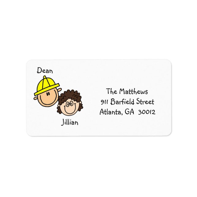 Personalized Couple Address Labels (Front)