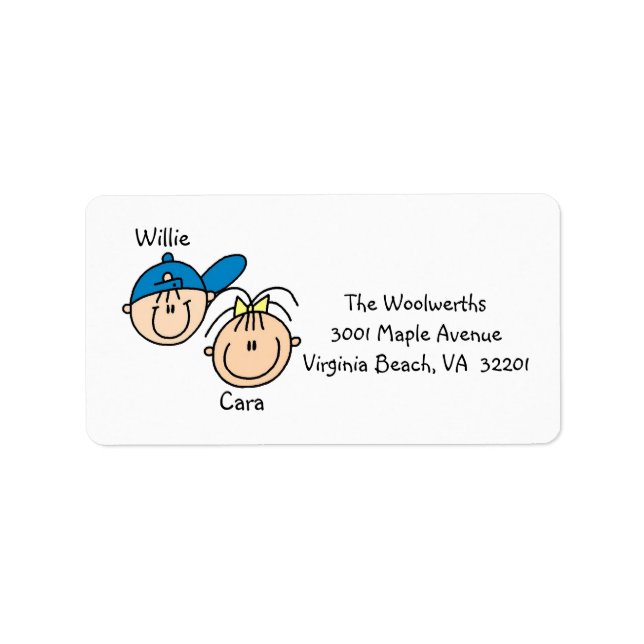 Personalized Couple Address Labels (Front)