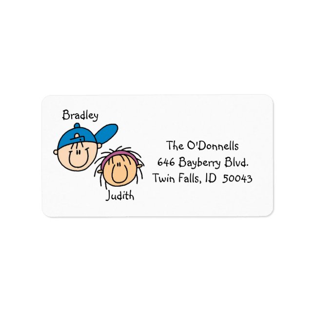 Personalized Couple Address Labels (Front)