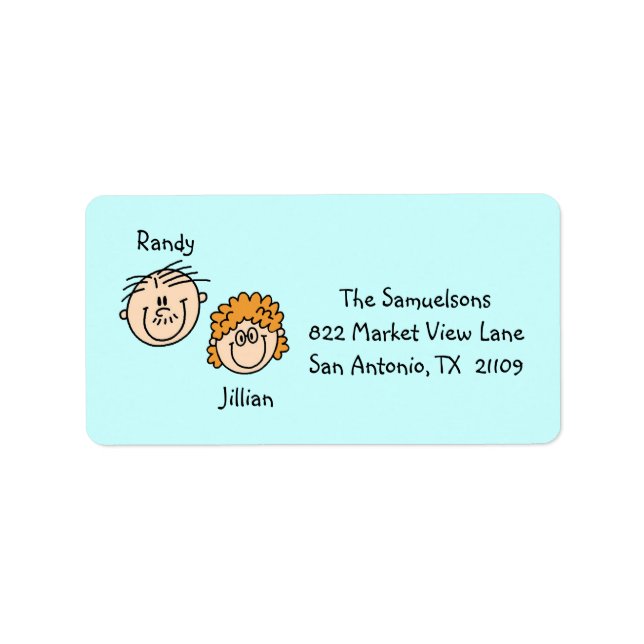 Personalized Couple Address Labels (Front)