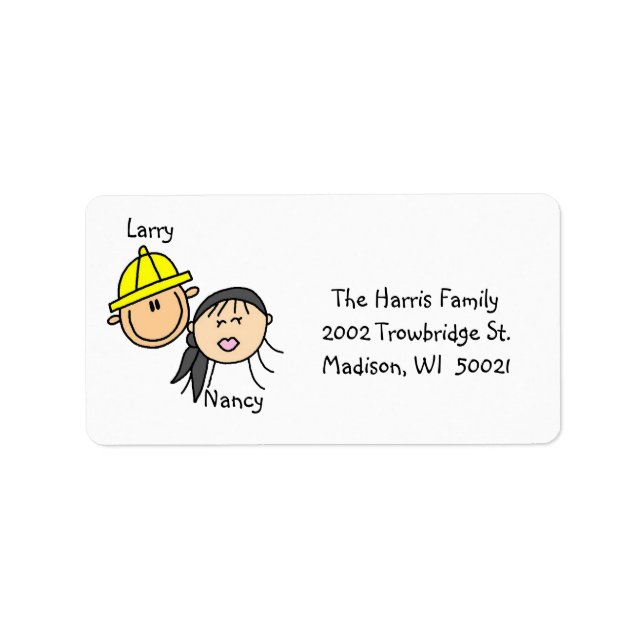 Personalized Couple Address Labels (Front)
