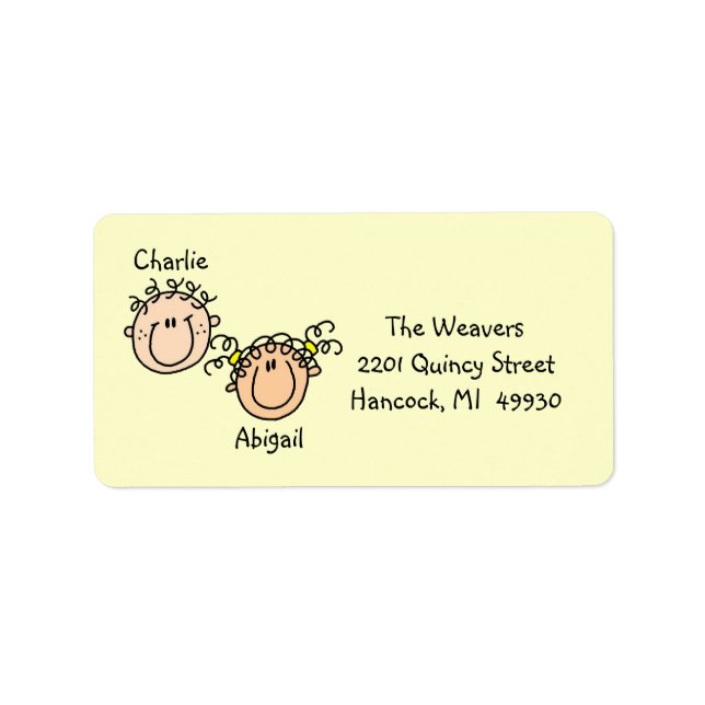 Personalized Couple Address Labels (Front)