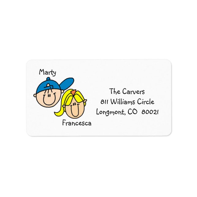 Personalized Couple Address Labels (Front)