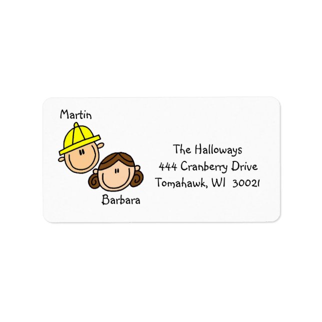 Personalized Couple Address Labels (Front)