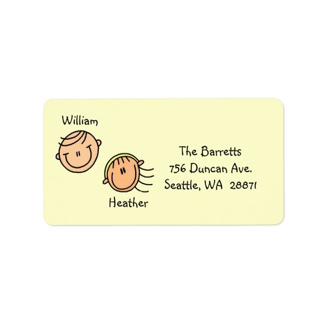 Personalized Couple Address Labels (Front)