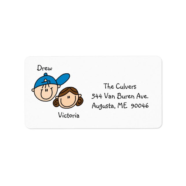 Personalized Couple Address Labels (Front)