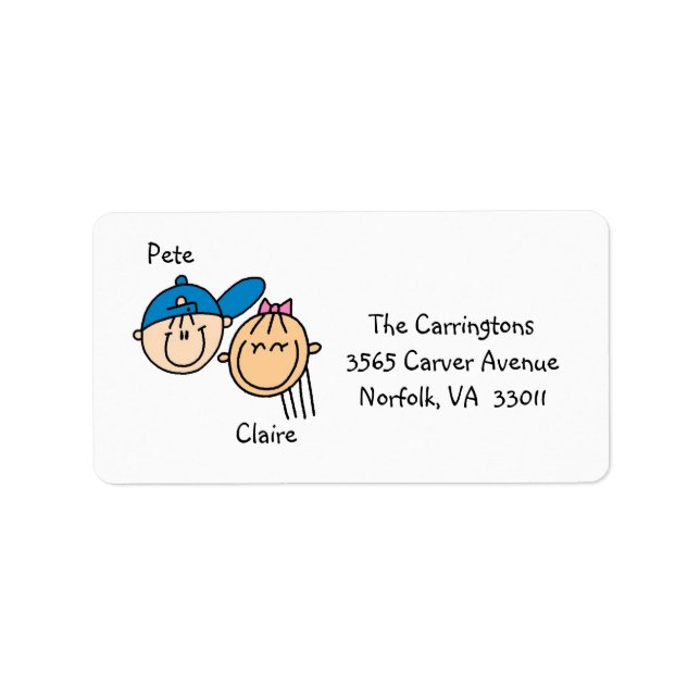 Personalized Couple Address Labels (Front)