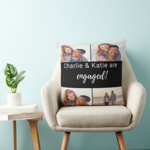 Personalized Couple Collage Throw Pillow