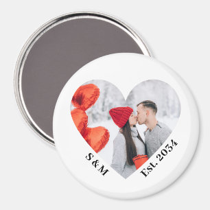 Personalized Couple Heart Magnet
