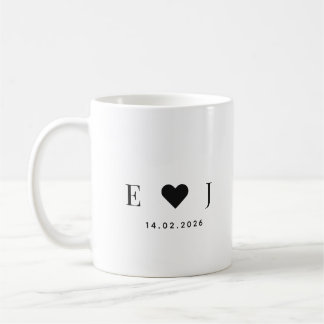 Personalized Couple Initial Mug | Date Mug