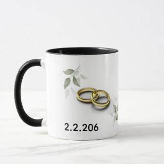 Personalized Couple Initials Mug with Wedding Date