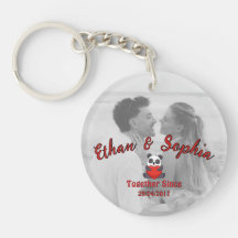 Personalized Couple Keychain with Romantic Message