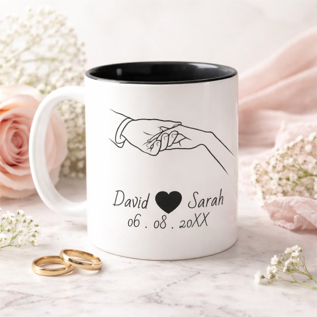 Personalized Couple Mug with Names & Date (Creator Uploaded)