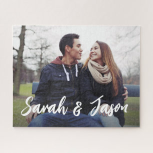 Personalized Couple Names and Custom Photo Jigsaw Puzzle