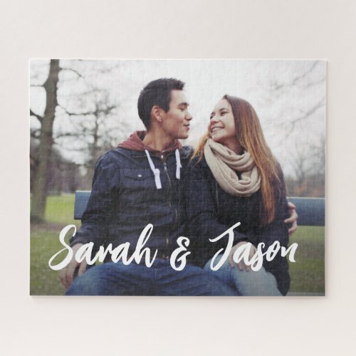 Personalized Couple Names and Custom Photo Jigsaw Puzzle