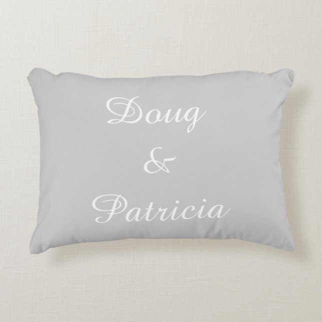 Personalized Couple Names Decorative Pillow (Front)