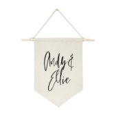 Personalized Couple Names Modern Wall Banner (Front)