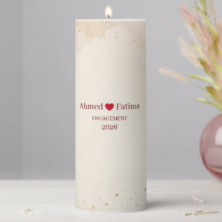 Personalized Couple Names Wedding Gift Pillar Candle