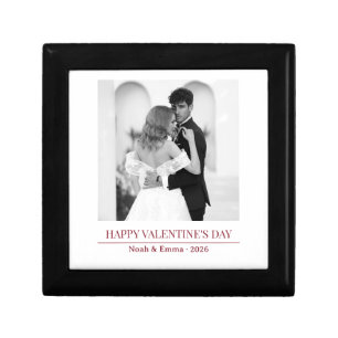 Personalized Couple Names & Year - Elegant Photo  Gift Box