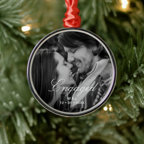Personalized Couple Photo Christmas Ornament