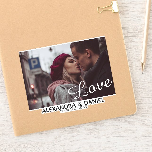 Personalized Couple photo design Sticker (Notebook)