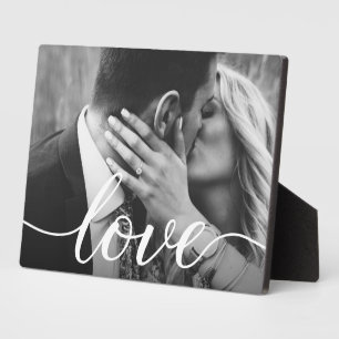 Personalized Couple Photo handlettering Love Plaque