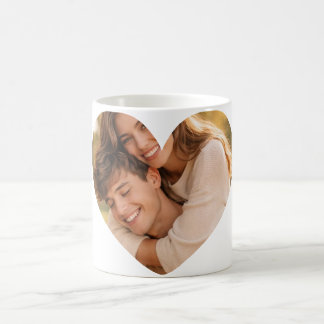 Personalized Couple Photo Heart Mug