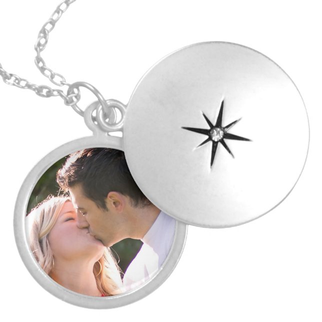 Personalized Couple Photo Locket Necklace (Front)