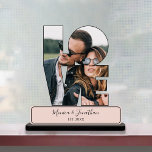 Personalized Couple Photo Love Sculpture Cutout<br><div class="desc">Personalized Couple Photo Love Sculpture Cutout. A romantic and meaningful photo sculpture featuring your favorite couple photo inside elegant "LOVE" letters with custom names and established year. A beautiful keepsake for your desk, shelf, mantel, or nightstand. Available in multiple sizes. Perfect personalized gift for couples, Valentine's Day, anniversaries, weddings, engagements,...</div>