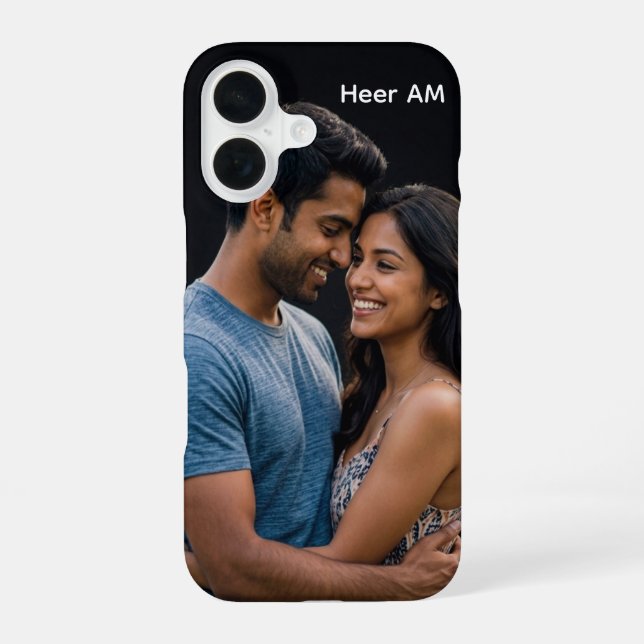 Personalized Couple Photo & Name Case (Back)