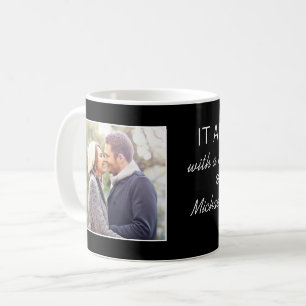 Personalized Couple Photo Newlywed Names Date Coffee Mug