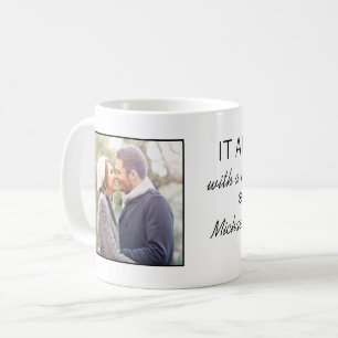 Personalized Couple Photo Newlywed Names Date Coffee Mug