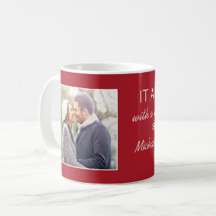 Personalized Couple Photo Newlywed Names Date Coffee Mug