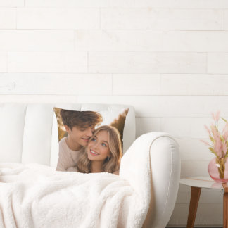 Personalized Couple Photo Throw Pillow
