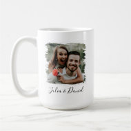 Personalized Couple Photo Valentine's Day 15 oz Coffee Mug