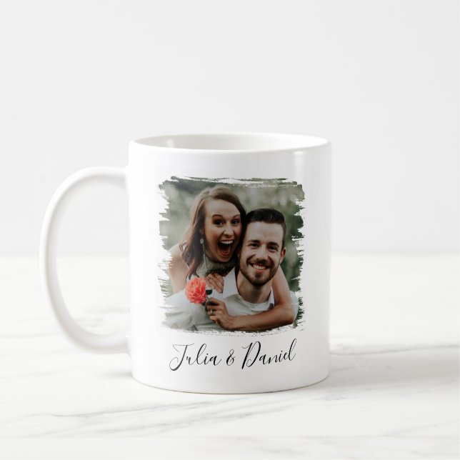 Personalized Couple Photo Valentine's Day Coffee Mug (Left)
