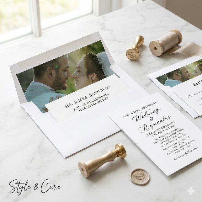 Personalized Couple Photo Wedding Envelope Liner (Personalized Couple Photo Wedding Envelope Liner)