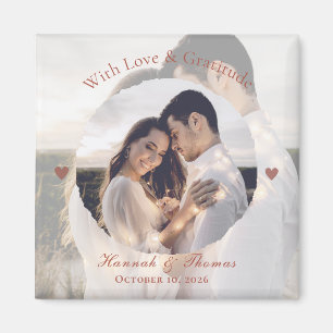 Personalized Couple Photo Wedding Favor Keepsake Magnet