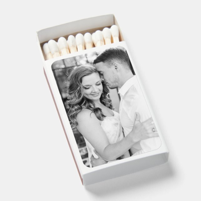 Personalized Couple Photo Wedding Favors Gifts Matchboxes (Front Open)