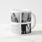 Personalized Couple Photo Wedding Giant Coffee Mug (Front Right)
