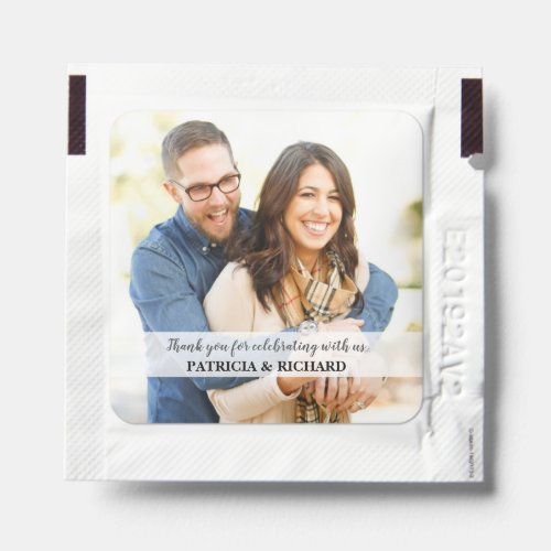 Personalized Couple Photo Wedding Thank You Favor Hand Sanitizer Packet
