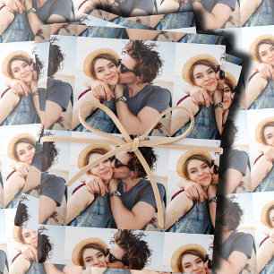 Personalized Couple Photo Wrapping Paper Sheets