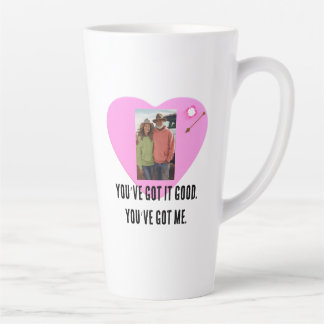 Personalized Couple Photo You've Got Me Quote Latte Mug