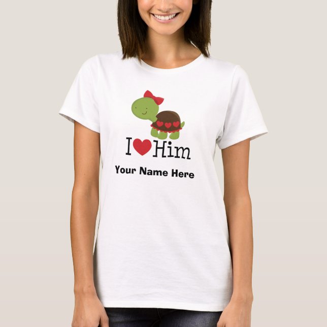 Personalized Couple Shirt Turtle Her (Front)