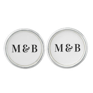 Personalized Couple Wedding Monogram Initials Cufflinks